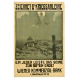 War Poster Subscribe 6th War Bond WWI Vienna Commercial Bank