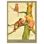 Advertising Poster Lawson Wood Kiss Her For Me Monkey Bear