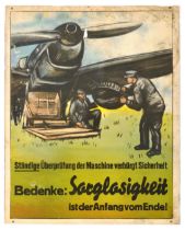 Propaganda Poster Plane Safety Carelessness Luftwaffe