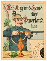 Propaganda Poster Train Eye And Hand For Fatherland Shooting Club