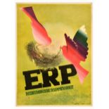 Propaganda Poster ERP European Cooperation Marshall Plan Europe