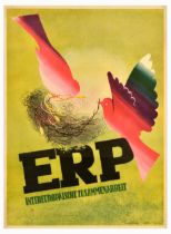 Propaganda Poster ERP European Cooperation Marshall Plan Europe