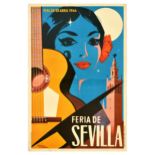 Travel Poster Feria De Sevilla Spain Seville Cathedral