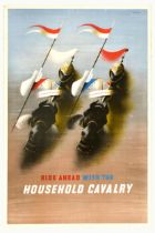 Propaganda Poster Household Cavalry Abram Games Royal Horse Guards Modernist