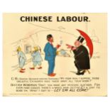 Propaganda Poster Chinese Labour Transvaal South Africa Gold Mining