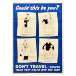 War Poster WWII Essential Travel Golf Shopping Victory