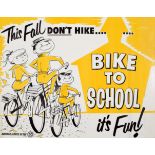 Propaganda Poster Bike To School Fun USA Cycling