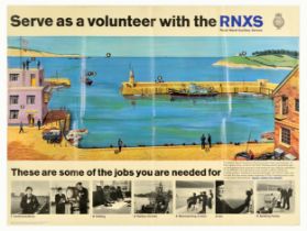 Propaganda Poster RNXS Volunteer Royal Naval Auxiliary Service