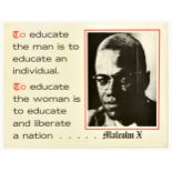 Propaganda Poster Malcolm X Education Human Rights Activist