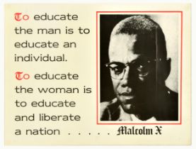 Propaganda Poster Malcolm X Education Human Rights Activist