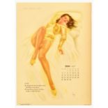 Advertising Poster Vargas Girls June 1948 Calendar Pinup Model