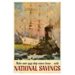 Advertising Poster National Savings Ship Comes Home Leslie Arthur Wilcox