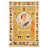 Advertising Poster Coronation Regalia National Savings Queen Elizabeth II