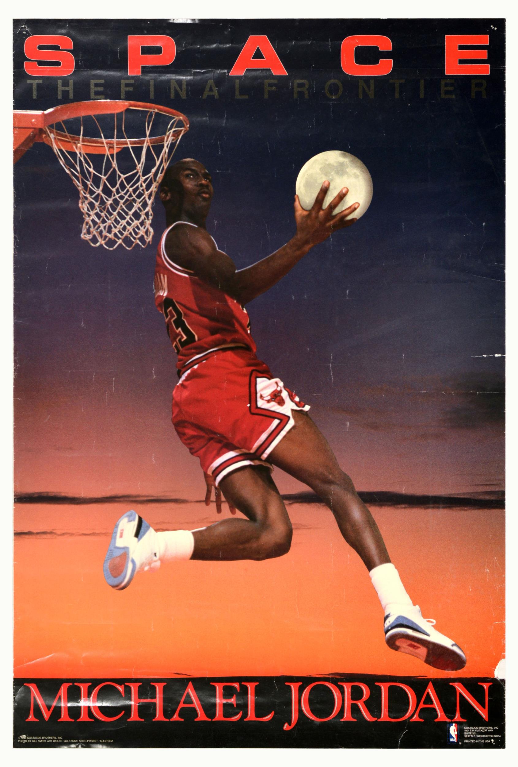 Sport Poster Michael Jordan Nike Air Space Final Frontier Chicago Bulls NBA Basketball