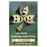 Travel Poster Aer Lingus Dublin International Theatre Festival