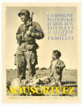 Propaganda Poster Algerian Soldier Charity Campaign France