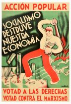 Propaganda Poster Accion Popular Action Right Wing Marxism