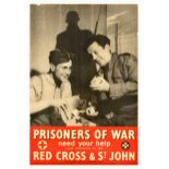 War Poster Prisoners Of War WWII Red Cross St John POW