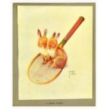 Advertising Poster Lawson Wood A Love Game Tennis Bunnies