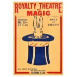 Advertising Poster Royalty Theatre Of Magic Mirth And Mystery Rabbit