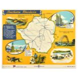 Travel Poster Southern Rhodesia Zimbabwe Africa Union Castle Line