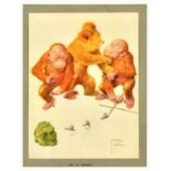 Advertising Poster Lawson Wood Be a Sport Snail Race Chimpanzee