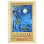 Advertising Poster Marc Chagall Cap Ferrat Art Exhibition