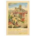 Travel Poster Come And Explore Britain England Cathedrals