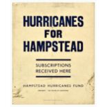 War Poster Hurricanes For Hampstead WWII German Parachute Flare