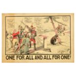 War Poster Belgium WWI One For All And All For One