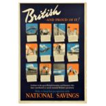 Advertising Poster National Savings British And Proud Of It Inventions