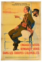 Propaganda Poster Colonial Troops Recruitment France Soldier Navy Sailor