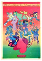 Propaganda Poster Peter Max Anti Smoking Cigarettes American Cancer Society