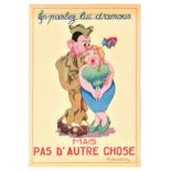 Propaganda Poster Parlez Lui dAmour Careless Talk Love Couple Military