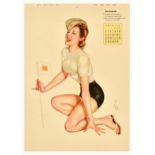 Advertising Poster Vargas Girls November Pinup Calendar Model