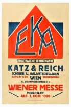 Advertising Poster Bauhaus Katz Reich Vienna Fair Wiener Messe