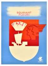 Travel Poster Paris Propre Souriant Fleuri Paul Colin