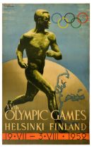 Sport Poster XV Olympic Games Helsinki Finland Sysimetsa