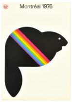 Sport Poster Montreal Summer Olympic Games Rainbow Beaver