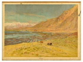 Travel Poster Pamir Mountains Imperial Russia Central Asia