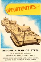 Propaganda Poster India Armoured Corps Man Of Steel Tata Tank