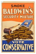 Propaganda Poster Smoke Baldwins Vote Conservative Party UK Elections