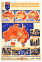 Propaganda Poster Australia Physical Map