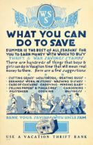 Propaganda Poster War Savings Children Thrift USA WWI