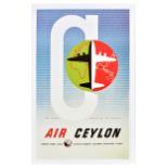 Travel Poster Set Air Ceylon Orient Iberia BOAC Air France Lucien Boucher