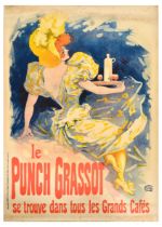 Advertising Poster Punch Grassot Cheret Alcohol Drink Liquor