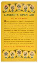 Travel Poster London Underground Open Air The Wild Flowers