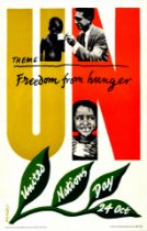 Propaganda Poster United Nations Freedom From Hunger