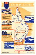 Propaganda Poster Australia Eastern States Map Oceania