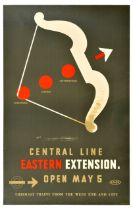 Travel Poster London Transport Central Line Eastern Extension Zero